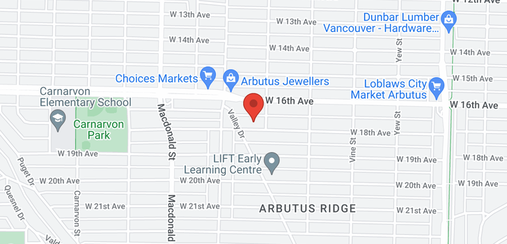 map of 2535 W 18TH AVENUE
